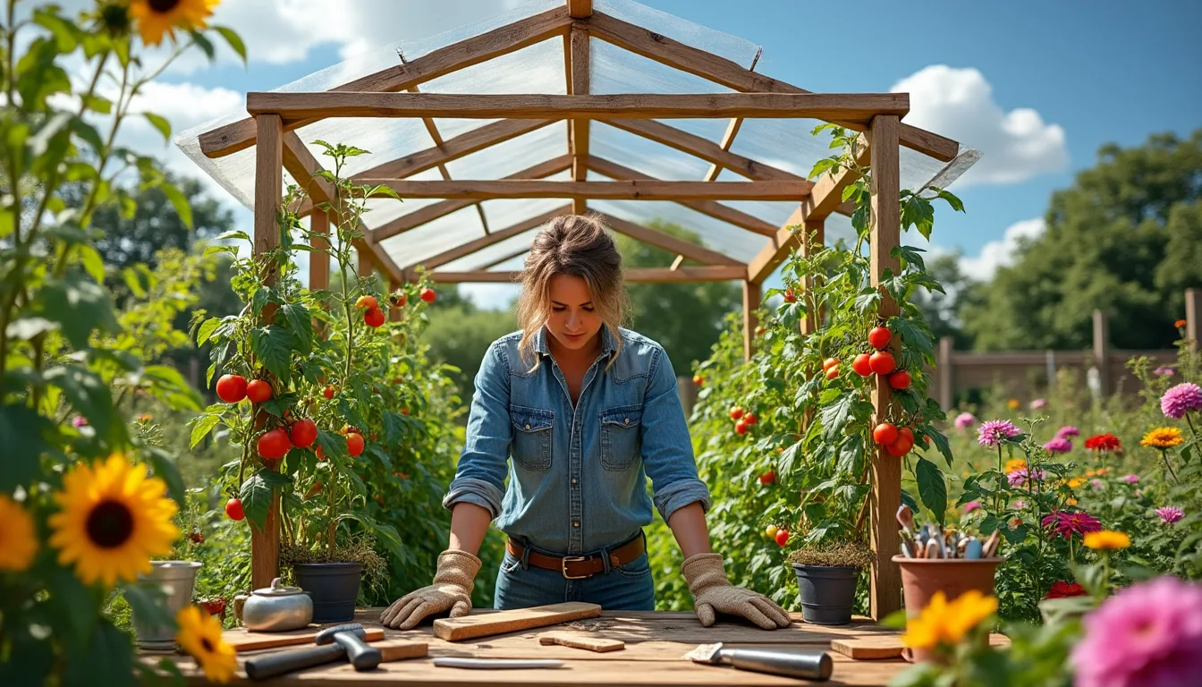 Fabriquer un toit pour tomates : solution maison facile et économique