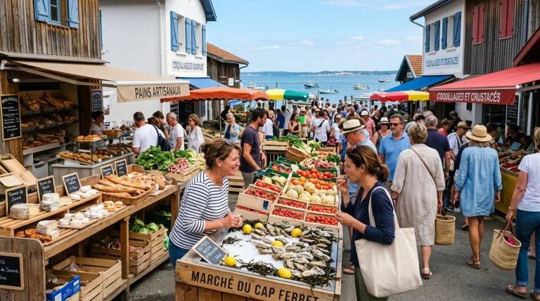 Marché du Cap Ferret : horaires, produits et ambiances locales