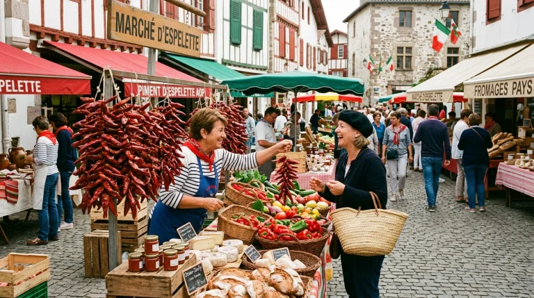 Marchés Espelette : découvrez les jours et l&rsquo;ambiance authentique